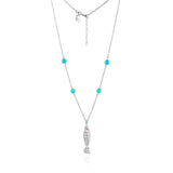 Colar Sardinha Pedra Turquesa