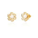 Joalharia do Carmo Brincos Tornilho Flor 6 Pétalas