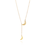 Joalharia do Carmo Colar Meia Lua Prata Dourada