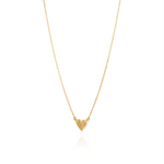 Joalharia do Carmo Fio com Coração Prata Dourada