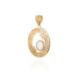 Joalharia do Carmo Pendente Oval c/ Opala