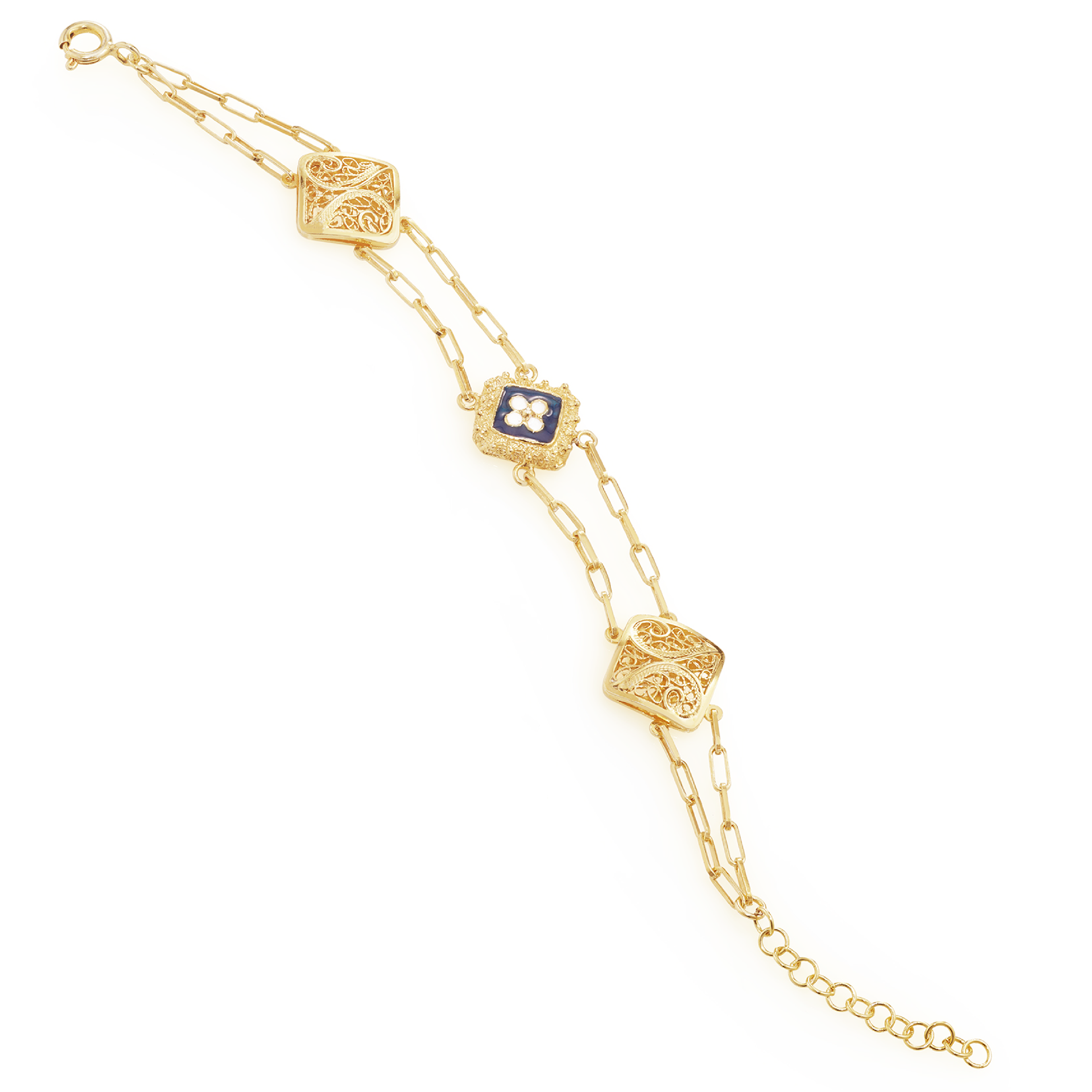 Joalharia do Carmo Pulseira 1 Caramujo 2 Quadrados