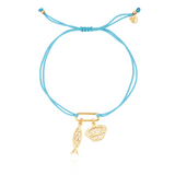 Charm Bracelet Sardinha e Pastel de Nata Prata Dourada