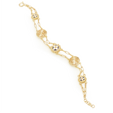 Joalharia do Carmo Pulseira 3 Caramujos 2 Circulos