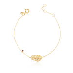 Joalharia do Carmo Pulseira Coração com Rubi 15mm - 10324051