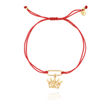 Joalharia do Carmo Charm Bracelet Coroa Prata Dourada