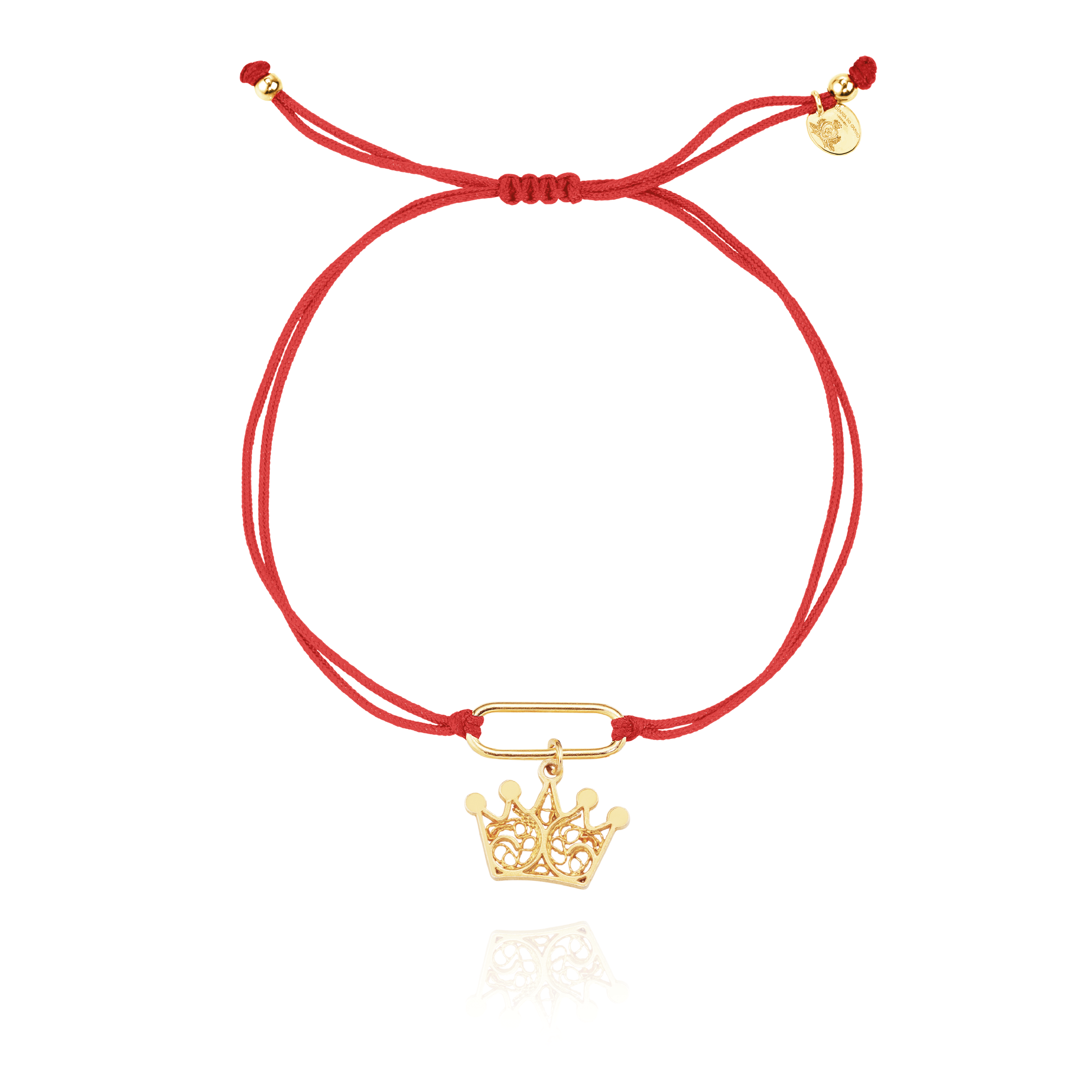 Joalharia do Carmo Charm Bracelet Coroa Prata Dourada
