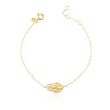 Pulseira com Coração de Viana com Pedra 15mm