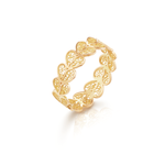 Aliança Filigrana Corações Prata Dourada Joalharia do Carmo