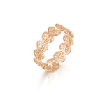 Aliança Corações Prata rosa Joalharia do Carmo