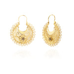 Brinco Filigrana Ouro Arcada Safiras 0,12 CT G/VS Joalharia do Carmo