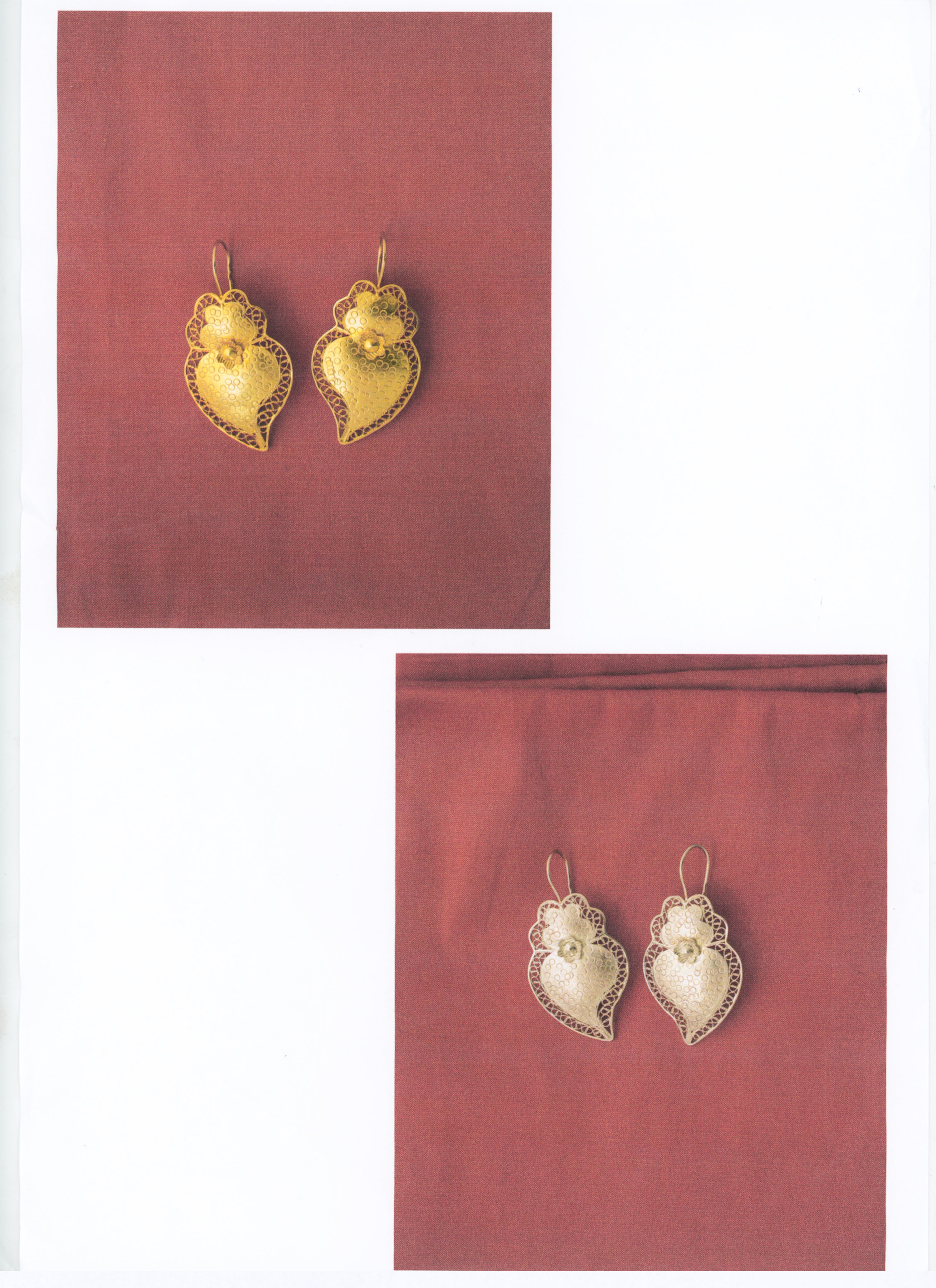 Brincos Coração Medalha