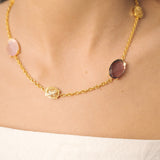 Colar 2 Pedras Ovais Filigrana