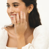 Anillo Filigrana Oro Amarillo con Esmeralda 0,35 CT