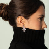 Boucles d'oreilles cœur avec filigrane et fleur