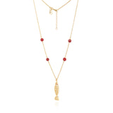 Collier Sardine Pierre de Corail