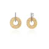 Filigree Circle Earrings with Zirconia