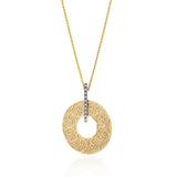 Filigree Circle Necklace with Zirconia