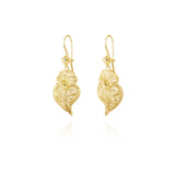 Filigree Heart and Flower Earrings