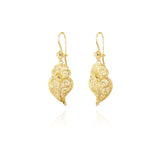 Filigree Heart and Flower Earrings