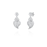 Boucles d'oreilles cœur avec filigrane et fleur