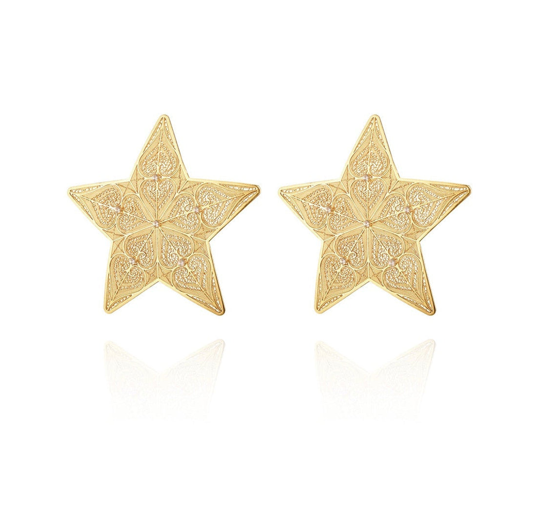 Pre Order Brincos Estrelas Dourados
