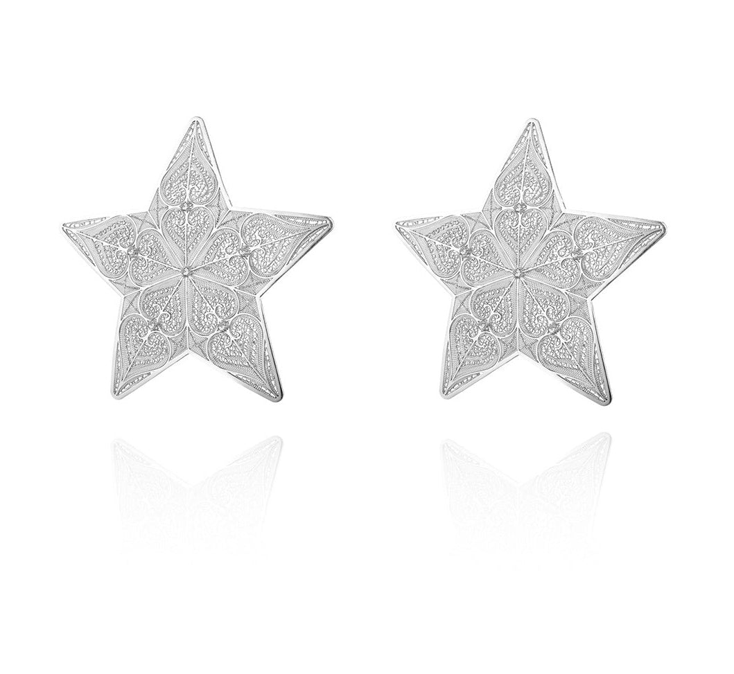 Pre Order Brincos Estrelas Prateado