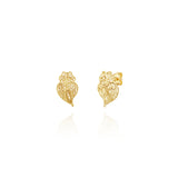 Boucles d'oreilles cœur avec filigrane et fleur