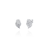 Boucles d'oreilles cœur avec filigrane et fleur