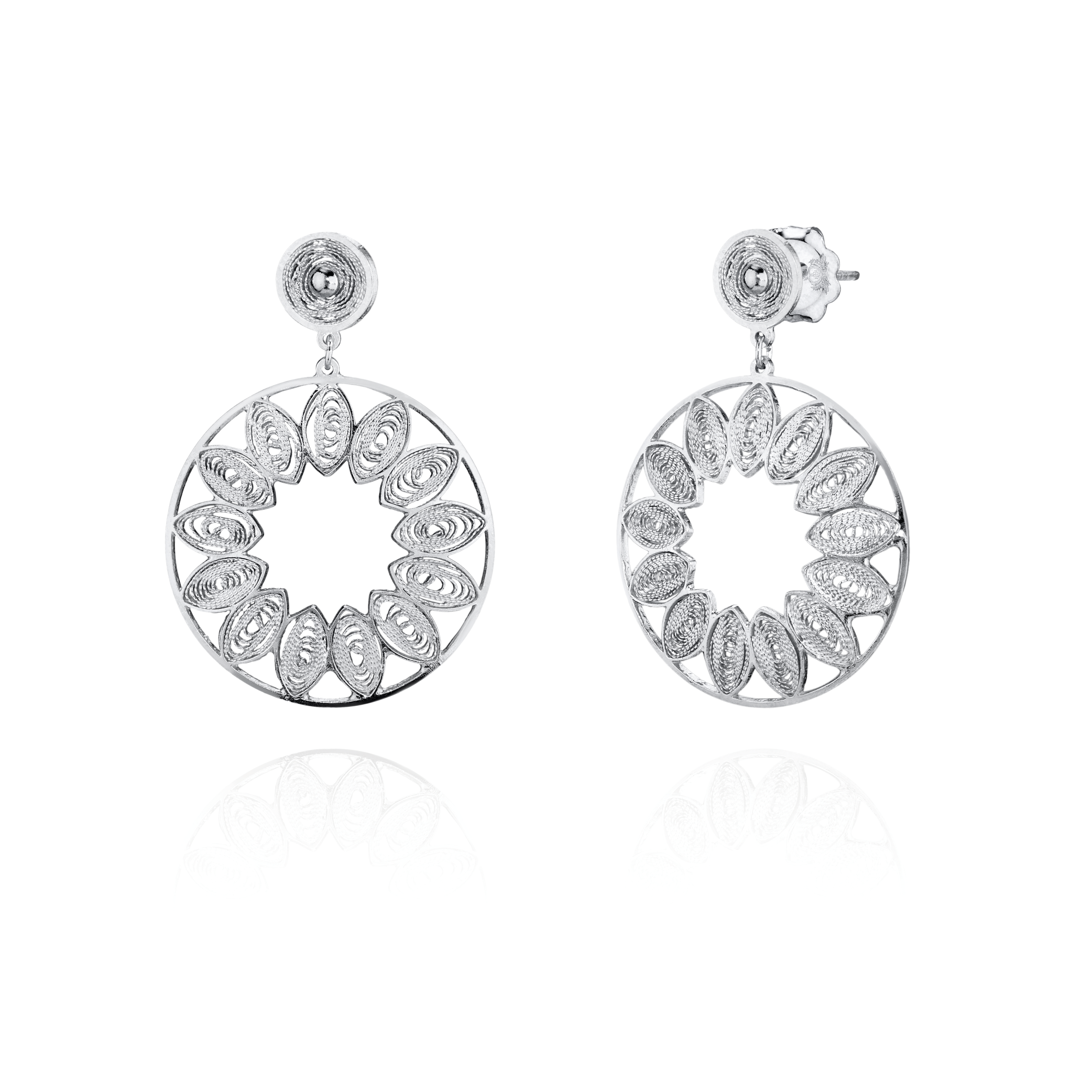 Boucles d'oreilles cercle en argent