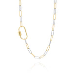 Joalharia do Carmo Colar Bumblebee Prateado e Dourado
