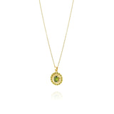 Joalharia do Carmo Colar Prata Banhada Ouro - Peridoto