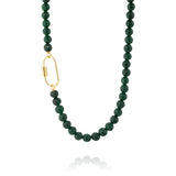 Joalharia do Carmo Colar Camaleão Dourado Verde