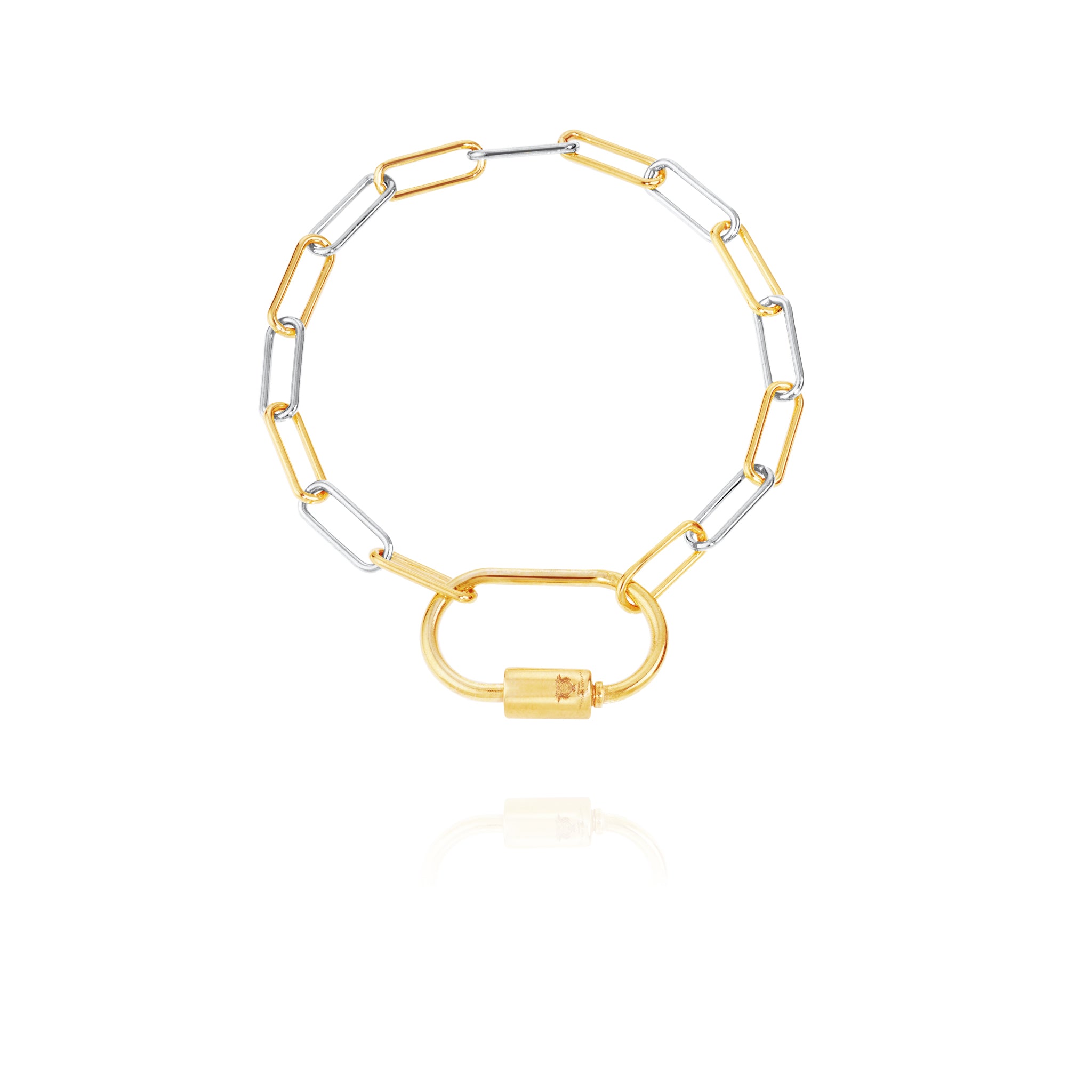 Joalharia do Carmo Pulseira Bumblebee Prateada e Dourada