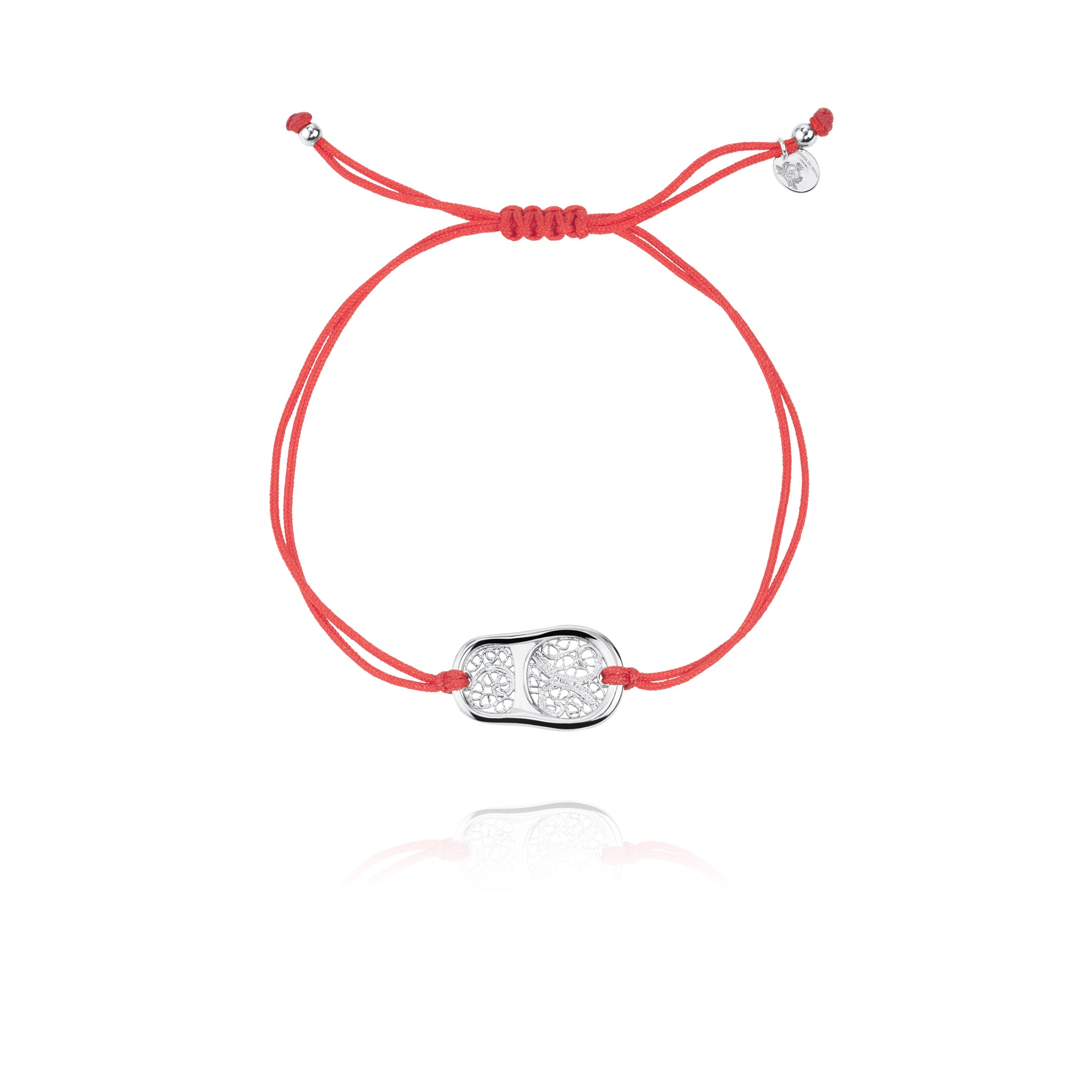 Joalharia do Carmo Pulseira Carmo Prata Bracelete Vermelha