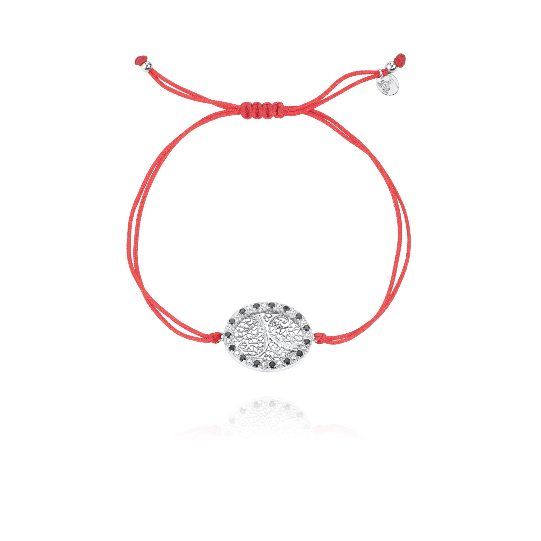 Joalharia do Carmo Pulseira Mello Prata Pedras Naturais Bracelete Vermelha