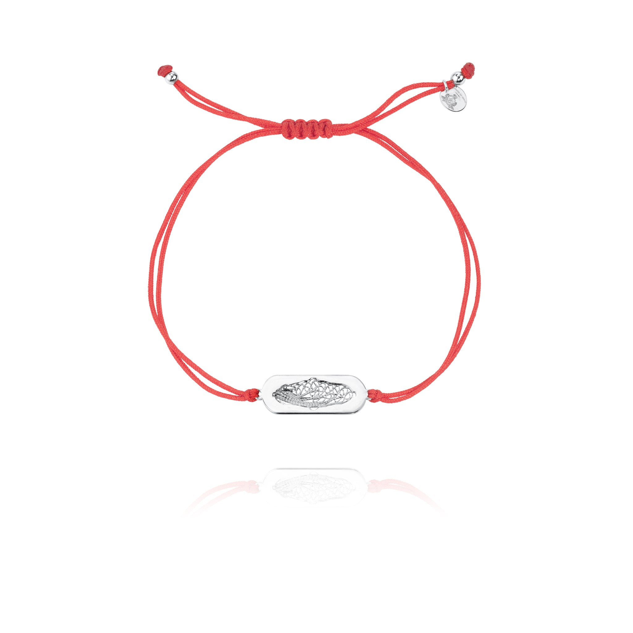 Joalharia do Carmo Pulseira São Bento Prata bracelete Vermelha