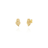 Boucles d'oreilles cœur avec filigrane et fleur