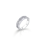 Anel Filigrana Diamantes Ouro Branco 0,30 CT Joalharia do Carmo