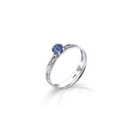 Anel Filigrana Safira Ouro Branco 0,50 CT Joalharia do Carmo